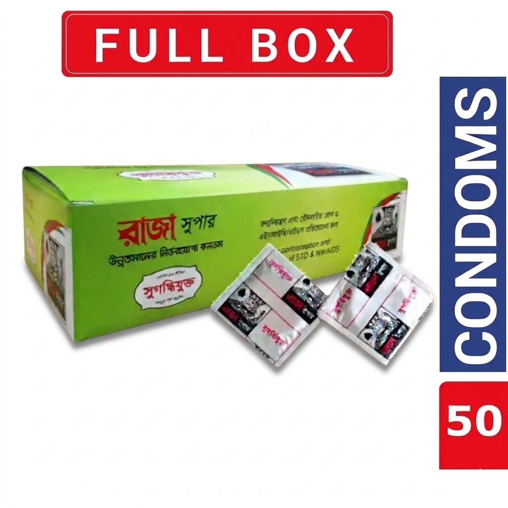 Raja Supers Condom Rose Flavors 50pcs