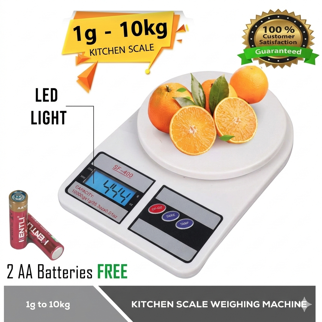 Best Quality Digital Kitchen Scale 10kg | 1g Accurate Weight Machine