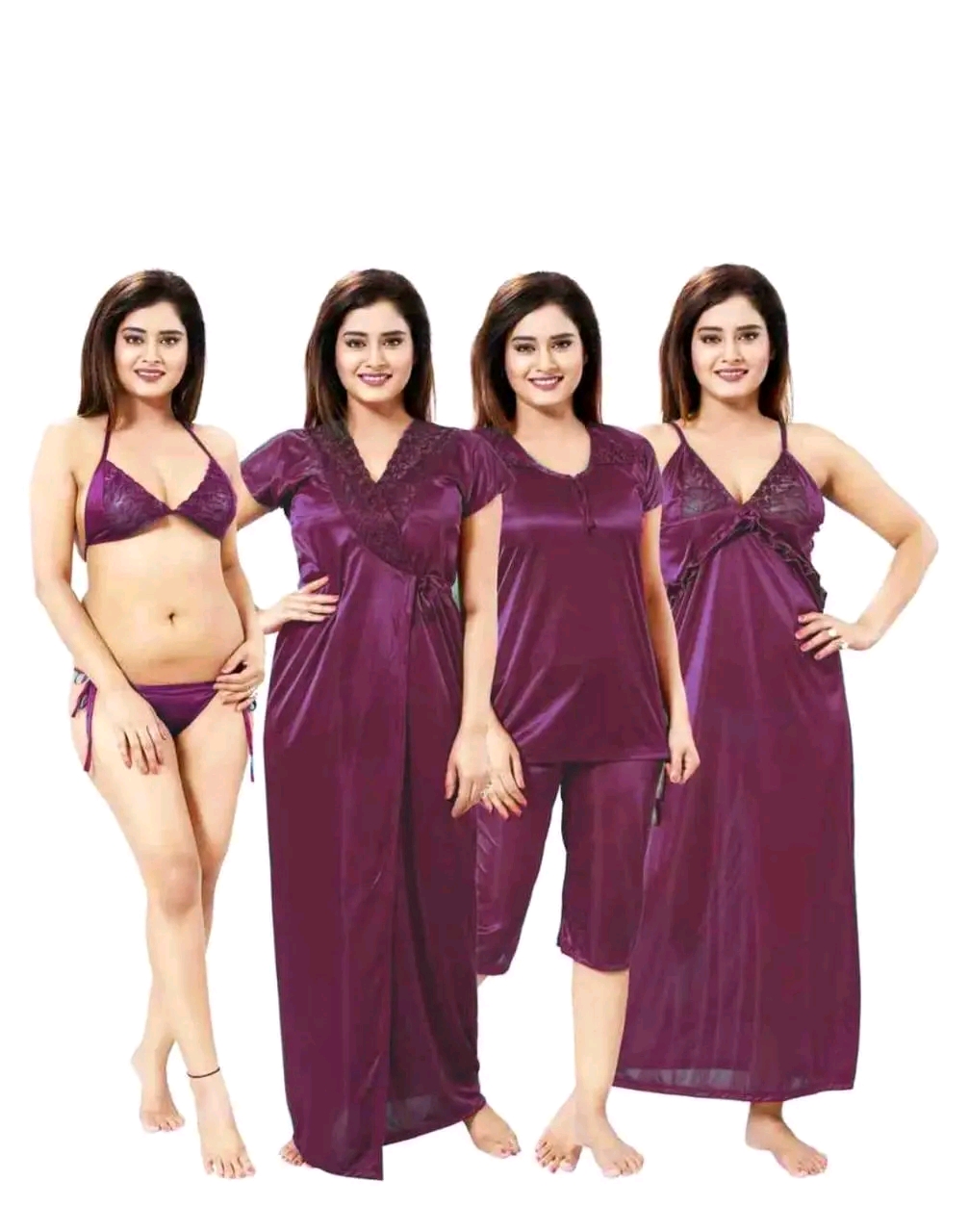 6 Part 3quarter Nightdress Colours Available