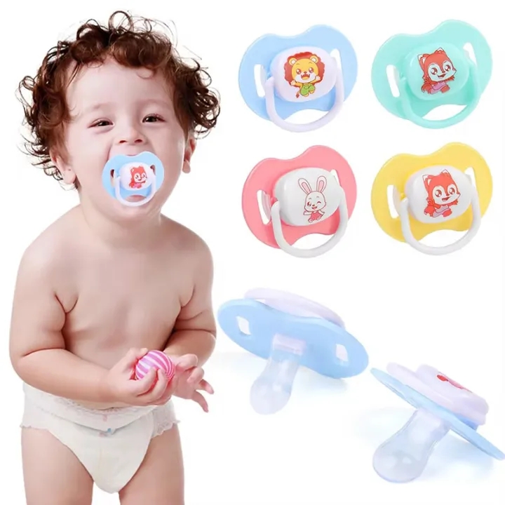 Cartoon Silicone Baby Pacifier with Cover