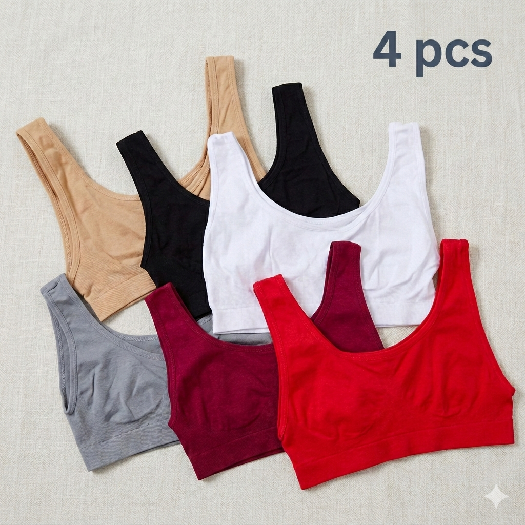 4-piece Semis Bra Genji set for women and girls