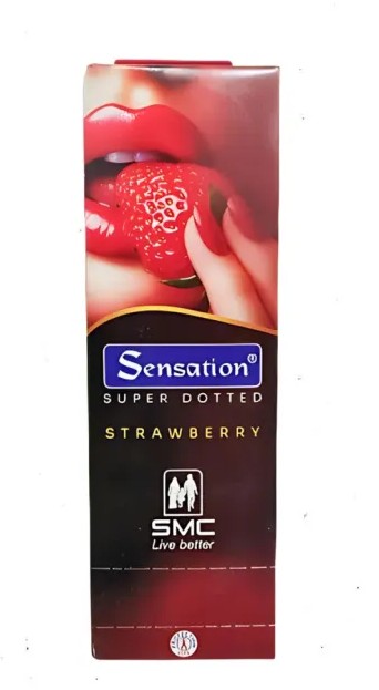 Full Box Sensation Super Dotted Condom Strawberry Flavor | Full Box 3x12=36pcs Condom for Men
