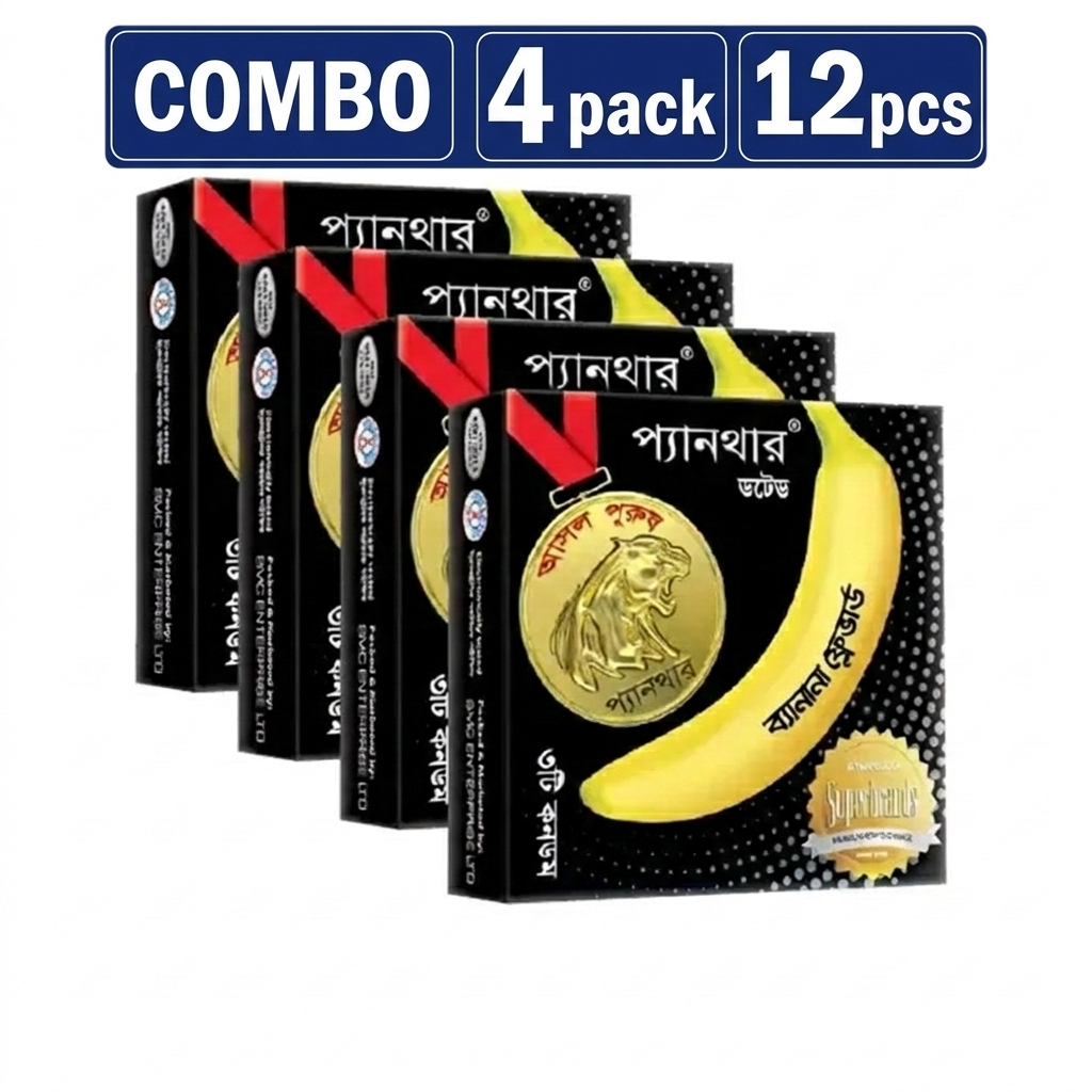 Panther Dotted Condom | Combo Pack 3x4=12pcs Condom