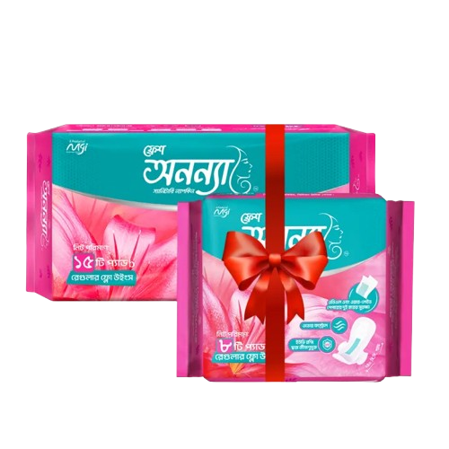 Fresh Anonna Sanitary Napkin 240 Wings Regular Flow 15 Pads (Buy 15 Pads Get 8 Pads Free)