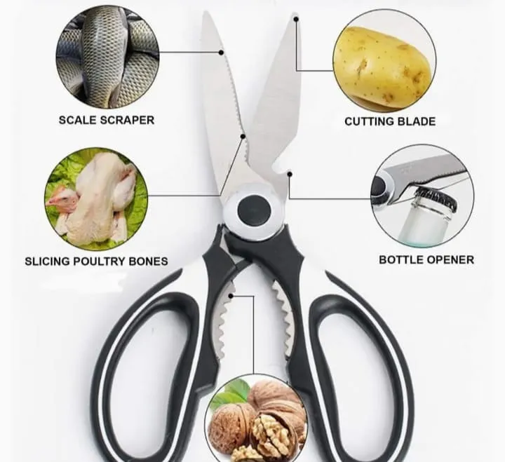 ✂️ Stainless Steel Kitchen Scissors – Multi-Purpose Kitchen Shears