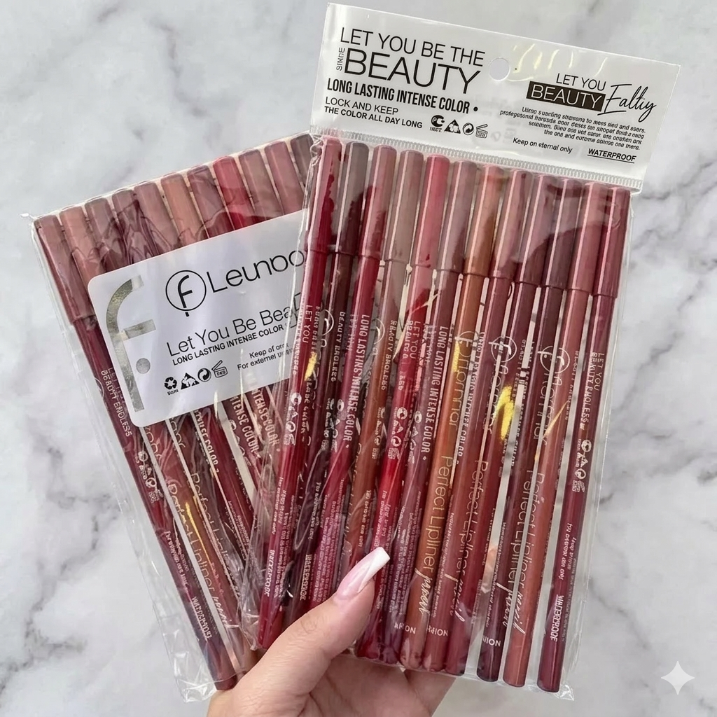 Fitess Mme Flonner lipliner 12 pcs & 6 pcs Set Flonner wooden Lipstick