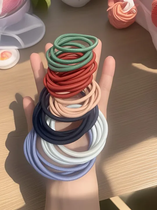 10 pcs Women Hair Rubber Bands Hair Tie Ropes Elastic Hairband Ponytail Holders -10 Pcs