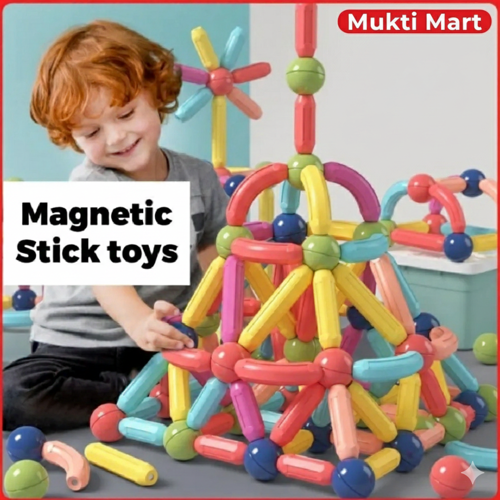 Magnetic Stick Toys ম্যাগনেটিক স্টিক অ্যান্ড বল বিল্ডিং ব্লক সেট
