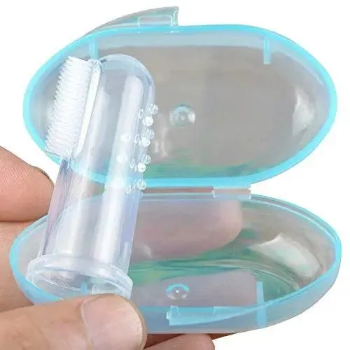 Silicone Baby Finger Toothbrush with Hygiene Case 🦷👶