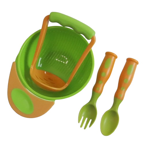 Baby Mash Bowl with Smasher & Spoon – 4Pcs