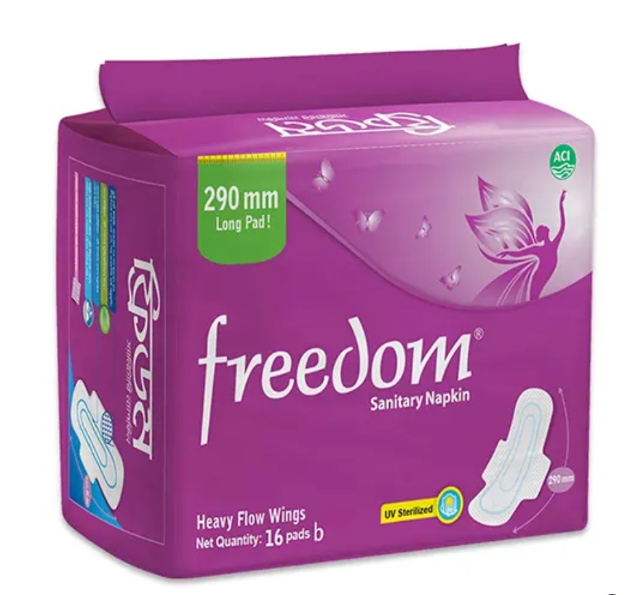 Freedom Sanitary Napkin Heavy Flow Wings - 16Pads
